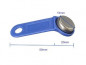 Clé unique iButton + Support porte bleu, RW1990 Clé unique iButton + Support porte bleu, RW1990