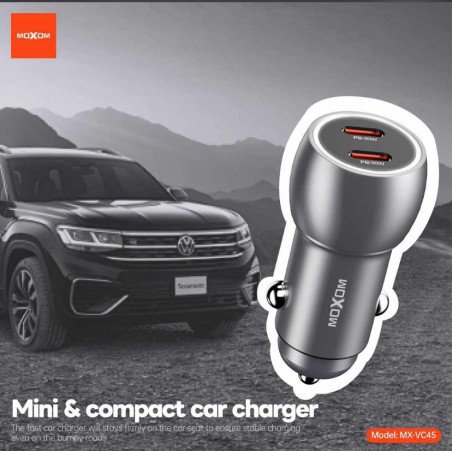 Chargeur de voiture Type C Moxom MX-VC45