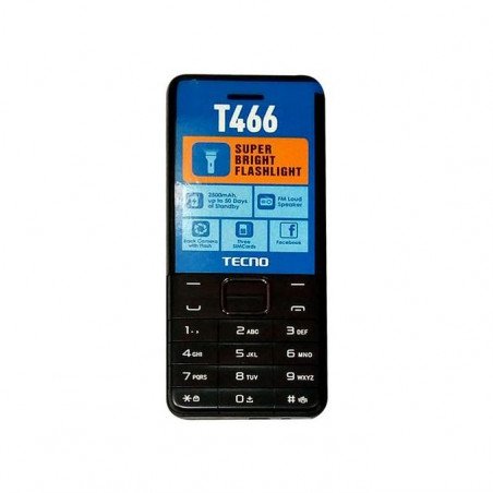 Tecno T466 ( 2,4 ") -Appareil photo, Flash - 4 Mo de Stockage - 4 Mo de RAM