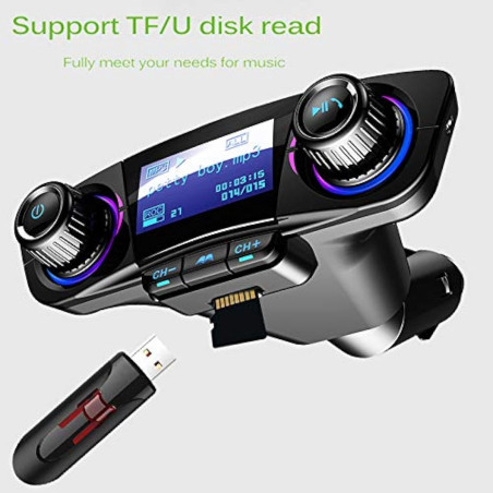 Transmetteur FM Bluetooth pour voiture