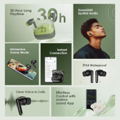 Écouteurs spatiaux sans fil Oraimo SpaceBuds Neo disponible.