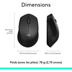Logitech M330 Silent Plus Souris Sans Fil - Electroniger