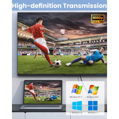 Adaptateur USB vers HDMI disponible.