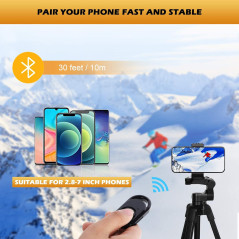 GRIFEMA Trepied Smartphone Pied Appareil Photo Pliable