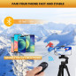 GRIFEMA Trepied Smartphone Pied Appareil Photo Pliable
