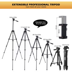 GRIFEMA Trepied Smartphone Pied Appareil Photo Pliable, disponible.