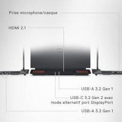 Dell G15 5530 Ordinateur Portable Gaming 15.6