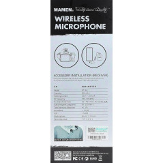 Mamen uhf wireless microphone - kt-w1(1 to 2) - Electroniger
