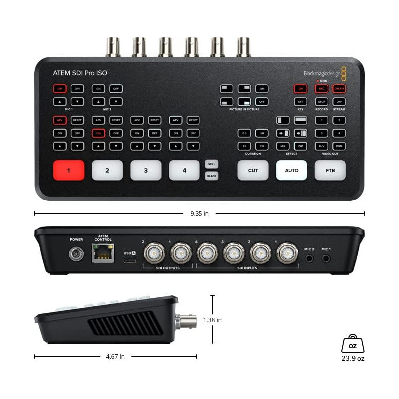 Blackmagic Design ATEM SDI Pro ISO Streaming Mixer