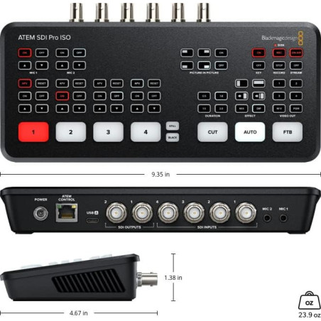 Blackmagic Design ATEM SDI Pro ISO Streaming Mixer