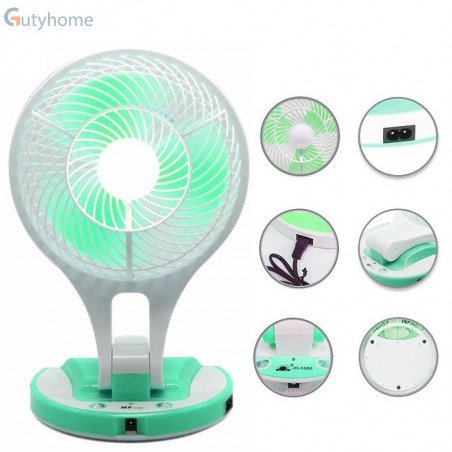 Mini ventilateur portable avec une lampe- jr 5580 - Electroniger